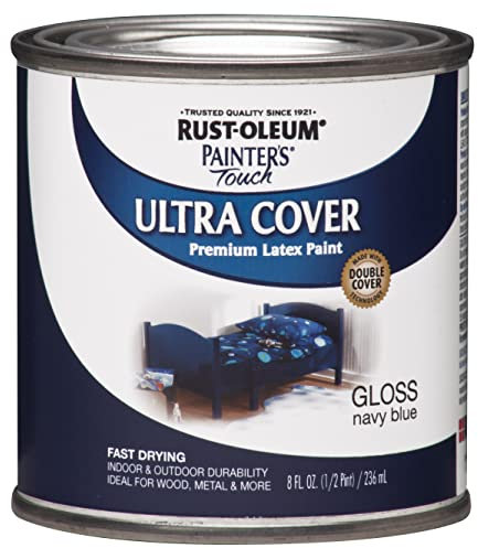 Rust-Oleum 1922730 Painter's Touch Brush On Paint Enamel, Gloss Navy Blue, 8 Fl Oz (Pack of 1)