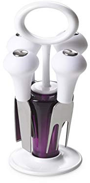 Omada Design Bloque con 4 cuchillos para queso, compacto y práctico incluso para llevar la mesa, ergonómico y con un diseño innovador, Trendy Line