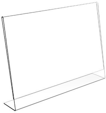 Pos Display Shop A4 Landscape Acrylic Menu Poster Sign Drinks List Price List Holder Display Stand Copyholder Pack of 5 - Made in the UK - 100% Recyclable!