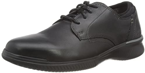 Clarks Donaway Plain, Oxford Uomo, Black Leather, 41 EU