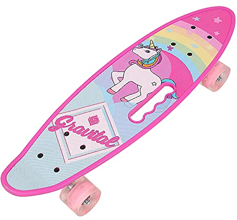 Komplettes Skateboard, 24 Zoll, 7 Schichten Ahornholz, komplettes Skateboard, vormontiert, Skateboard, Longboards mit ABEC-7-Kugellager, für Jugendliche und Erwachsene (Einhorn, 24 Zoll)