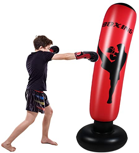 SUNSHINEMALL Sac de Frappe Enfant Gonflable Dinosaure, Boxe Dummy Cool et Amusant, Jouet de Sport pour Garçons, Cadeau Parfait pour Activités de Plein Air et Jeux de Jardin