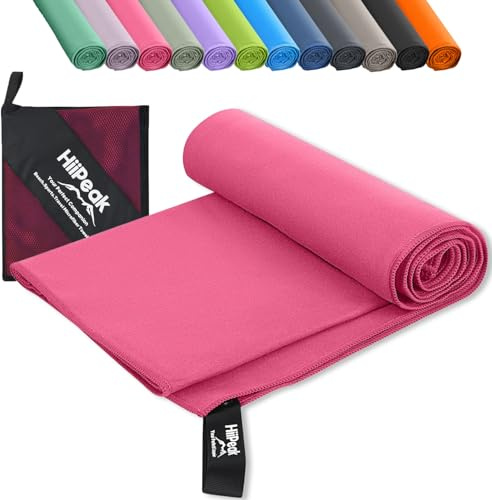 HiiPeak Serviette Microfibre Séchage Rapide, Serviette Sport Musculation Homme et Femme, Serviette de Bain Microfibre Parfait pour Voyage, Fitness, Piscine et Plage
