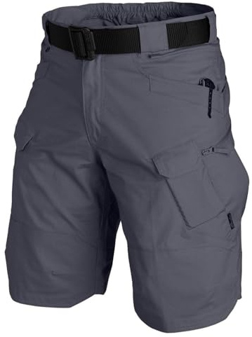 Pantalón Corto Hombre Vestir Pantalones de Trabajo Bermudas Gris Mis Pedidos Ropa de Verano Cargo Pantalon Trabajo Pantalones Cortos de Vestir Hombre Cremallera Bolsillos Mens Shorts Gris 5XL
