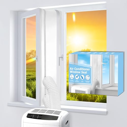 OWYR 300CM Guarnizione Universale per Finestre per Condizionatore Portatile, Asciugatrice, Guarnizione Finestra Condizionatore, Adatto per Finestre a Battente, Senza Forare, Facile da Montare