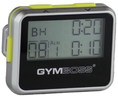 Gymboss Intervallzeitgeber Und Stoppuhr Silber/GELB METALLIC-Hochglanz