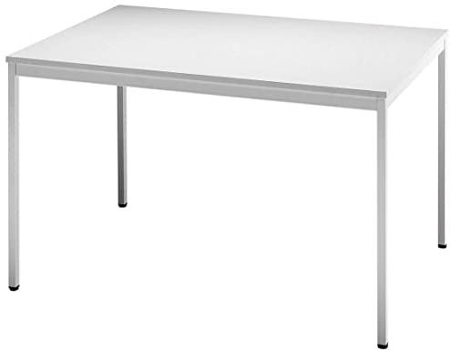 bümö Tisch, Multifunktionstisch 120 x 80 cm in grau - Besprechungstisch, Konferenztisch, Meetingtisch, Mehrzwecktisch, Pausentisch, Besprechungsraum, Meetingraum, Pausenraum