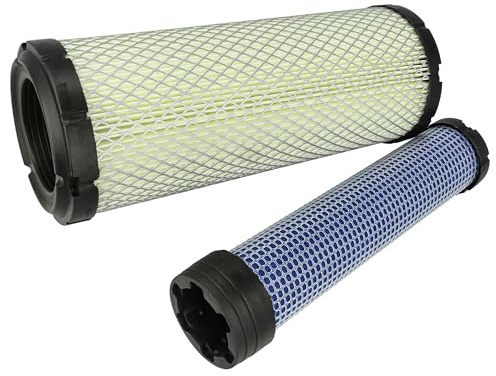 vhbw Filterset kompatibelt med Yanmar VIO20-2, VIO20-3, VIO27-2, VIO35-3, VIO40-2A byggmaskinsmotor – 1 x innerfilter, 1 x ytterfilter