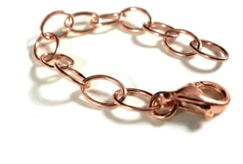 Extensión de cadena oro rosa plata 925 | Longitud 6,5 cm con mosquetón chapado en oro rosa | cadena de extensión ajustable individualmente | extensión perfecta para cadena, pulsera y tobillera