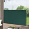 pro.tec Seitenmarkise ausziehbar Mulhacén Balkon Sichtschutz 180 x 300 cm Markise zum Bohren Windschutz Terrasse mit Metallgestell Dunkelgrün
