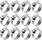 12 Pezzi Fascette Stringitubo Regolabile 21-38 mm Acciaio Inox 304, Fascetta Morsetto Stringitubo per Condotti Fascette a Vite Senza Fine Tubi Gas Acqua