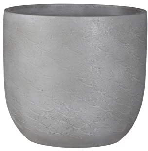 MICA Decorations Nora Blumentopf - H27 x Ø30 cm - Terrakotta - Hellgrau
