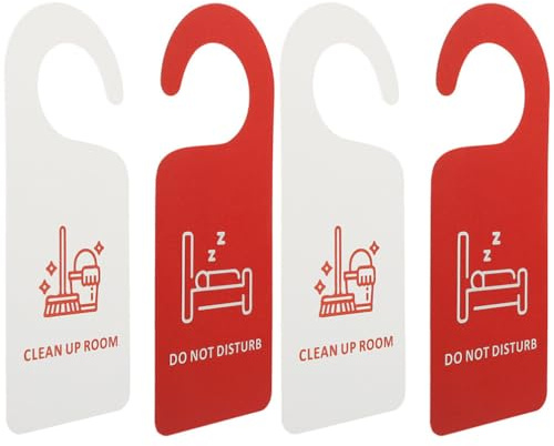 STOBOK Panneaux De Porte Double Face Ne Pas Déranger Et Nettoyer 21.50X8.50Cm En Pvc Pour Hôtel Chambre Bar Club Lot De 16