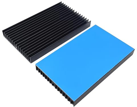 Awxlumv 2Pcs Heatsink Kit 100x60x10mm with Thermal Conductive Adhesive Tape, Cooler Heat Sink for Smartphones, Routers, Hard drives, Game consoles, LED amplifiers, etc