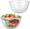 ZOFUN 2 Pcs Glass Mixing Bowls 800 ml, 8 x 14.8 x 14.8 cm Glass Salad Bowls Freezer & Microwave Free, Clear Thick Glass Fruit Bowls for Prepping, Mixing, Serving, Storing, Baking and Re-Heating