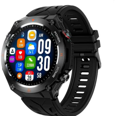 ACTIVPRO GPS Smart Watch VR87 | 1.45” HD Display | Smart Watch For Men | Answer/Make Call | Waterproof Fitness Tracker | Heart/Blood Pressure Monitor | Military | Smartwatch for iPhone Samsung Android
