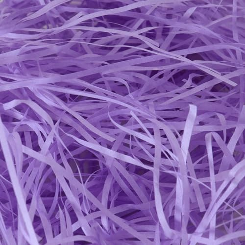100g Purple Shredded Tissue Paper for Gift Boxes, Hampers and Gift Bags | Ideal Hamper Filling Gift Packaging Filler Suitable Birthday Wedding Easter Halloween Housewarming Party Christmas New Year