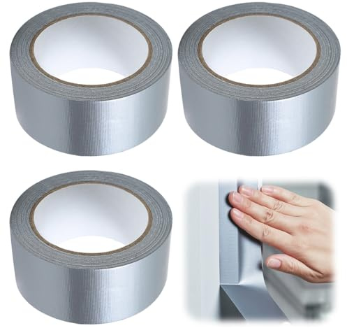 RANJIMA Nastro adesivo per barriera al vapore, 3 rotoli di nastro adesivo impermeabile per tetto sottotetto, alta forza adesiva freno a vapore, copertura del tetto per barriere al vapore, freni a