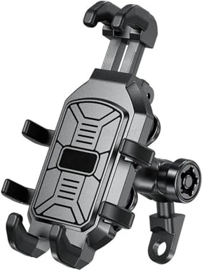 Mobil Moto Support Motorcykeltelefonhållare Vibrationsdämpare Skakdämpande Telefonfäste Styre För Cykel Scooter Passar 5,4''-7,2''(Rearview Mirror)