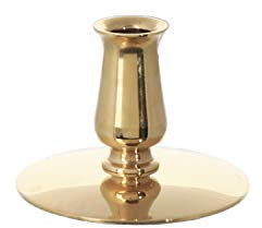 NKlaus 1x Portavelas Latón dorado Portavelas de Altar Finas Velas Rituales Velas de Cera de Abeja hasta Ø0,9cm Candelero Boda 6730