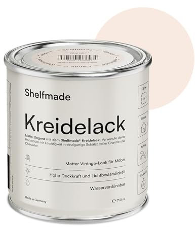 shelfmade Kreidefarbe rosa - Zuckerwatterosa - Holzlack, Holzfarbe DIY für Holz, shabby chic - Farbe für Möbel, Chalk Paint für Möbel matter Look