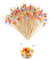 Palillos Para Aperitivos, 200 Palillos de Cóctel de Bambú,Palillos de Cóctel de Corazón de 12 cm Para Aperitivos, Pinchos de Cóctel de Bambú Para Decoración de Fiestas