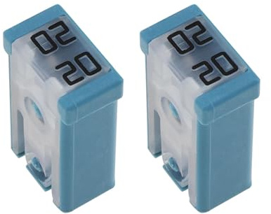 YINETTECH 2Pcs 20AMP 32V Slotted Cartridge Fuses Miniature Cartridge with Female Terminals for 2.8 MM Male Terminals for Truck Compatible with Ford JAP