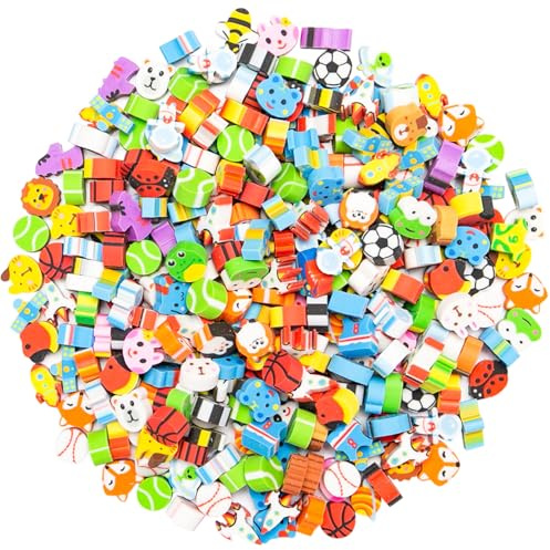 Sxutop 300 Pièces Mini Gommes Fantaisies Gommes à Effacer en Caoutchouc | Gomme Rigolote,Colorées,Amusante Gommes Animaux de Mignon,Sac de Fête,pour Étudiants Devoirs Cadeaux D'anniversaire