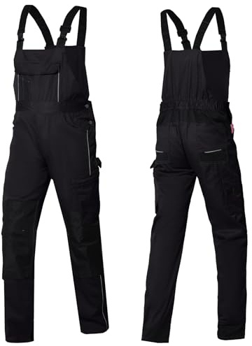 WORK IDEA Herren Stretch-Arbeitslatzhose mit zahlreichen Taschen und Werkzeugtaschen
