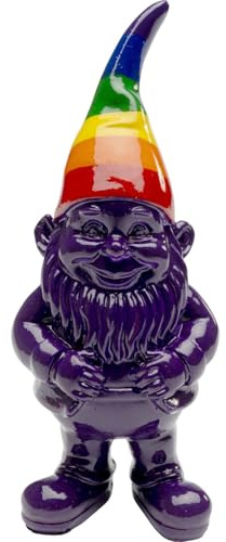 Kare Design Deco Figurine Gnome Rainbow, Purple, Modern, Statue, Gift Idea Decorative Home Accessories, Room Decor, Home Decor for Living Room, Bedroom, Home Office, 11x5x4 cm (H/W/D)