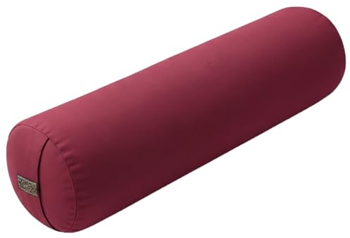 Generisch Pure Shanti Yogakudde 100 % ekologisk bomull | fylld med naturlig bovete halm | rund yogakudde | OCS-certifierad | med dragkedja för fyllning