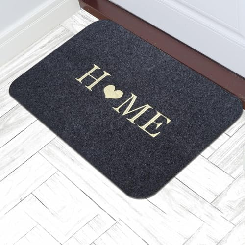 LuLuxinxin 2 Piezas Alfombrillas para Puertas de Interior y Exterior, Felpudo Entrada Casa,Alfombra Interior de Bienvenida, Alfombra Antideslizante Lavable - 40x60 cm