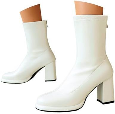 Botas de verano para mujer, botines de primavera, botas de verano con tacón, botines impermeables de verano con cremallera, botines elegantes y cómodos, botines clásicos