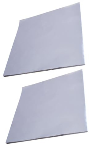 SHINEOFI 50 Feuilles Papier Aluminium Ménager Argenté, Feuilles D'aluminium Multifonction Antiadhésives pour Cuisson au Four, Résistant à L'huile et Sûr pour Aliments