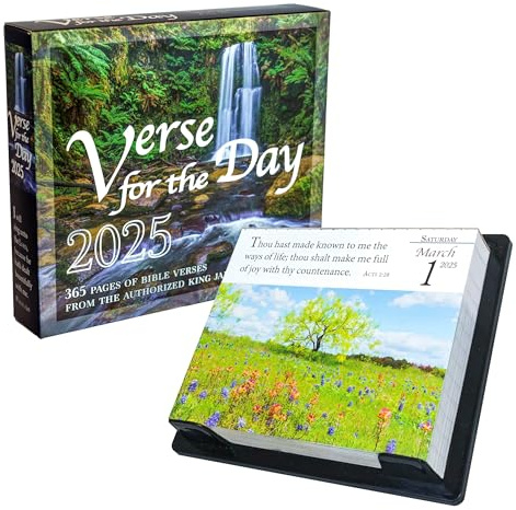 Verse for the Day Calendar 2025 - Daily Bible Calendar with KJV Scripture - 365 Pages