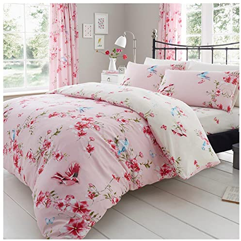GC GAVENO CAVAILIA Duvet Cover With Pillow Cases - Polycotton Quilt Cover - Bedding Set King Size- Pink