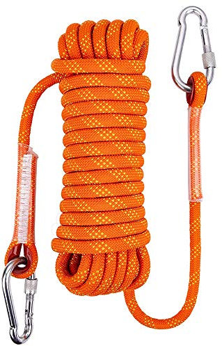 DYHQQ Corde Statique pour Corde de Plein air de diamètre 12 mm pour Escalade Corde Fixe sécurité Rappel en Rappel spéléologie entraînement évasion Ligne de Vie,D,20m