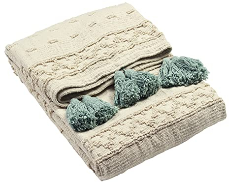 furn. Boho Throw, Seafoam, 130 x 180cm