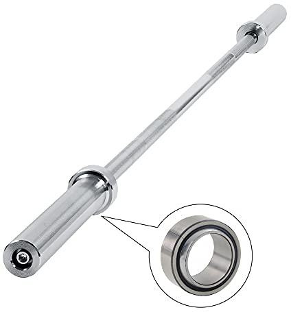 wuuhoo® Langhantelstange Maxi, 180cm Hantelstange bis 120 KG, olympische Scheibenaufnahme 50mm, Stahl verchromte Hantel mit 11,8 KG Eigengewicht, gerändelter Griff 28mm- Fitnessgerät für Zuhause