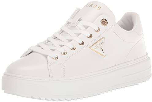 GUESS Women's Denesa Sneaker, White 145, 9 UK