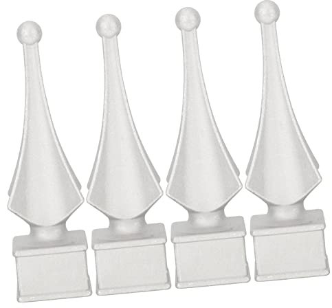 Cabilock 4pezzi Recinzione Decorativa Esterno Di Teste Lega Di Alluminio Per Finiture Di Recinzioni Decorazione Elegante Per Spazi Esterni Facile Installazione Resistente Alla Corrosione e