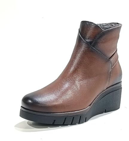 Paula urban Botín Casual de Piel, con cuña y Plataforma - 10-1142 para: Mujer Color: Testa Talla: 36