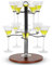 JUJOYBD Getränke Tower für 10 Gläser, 2-stufiger Servierbaum für Weingläser Aperolgläser und Cocktailgläser, Getränkehalter mit Holzsockel für Party Feiertag & Outdoor-Events