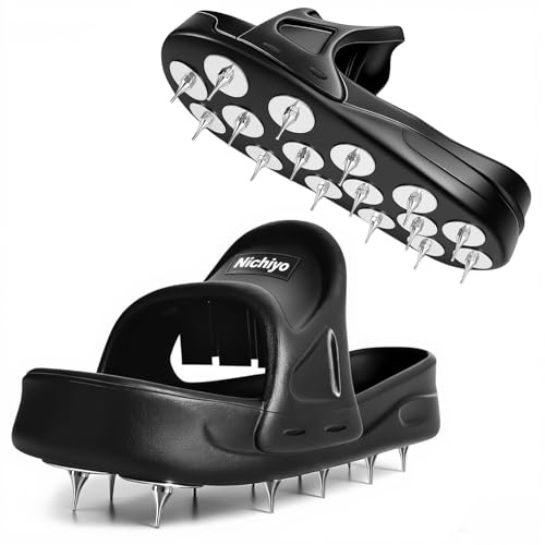 Nichiyo Sharp Spiked Style Shoes for Resinous Coatings Spiked Shoes Safe Walking on Floor Leveling Compounds,Epoxy Topcoats Concrete Resin and Epoxy Floor Coating-Large(DX-5B)