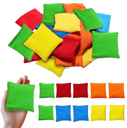 Yootiko Lot de sacs à lancer, 8 x 8 cm, pour l'extérieur, jeux de haricots, trou sacoche, jeu de sable, jeux de plein air, pour adultes et enfants