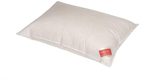 Hefel Opulence Down, cuscino Tencel & Cashmere a 3 camere con piuma d'oca, lavabile, vari gradi di durezza (solido, 80 x 80 cm)