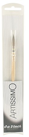 da Vinci Watercolor Series Artissimo Paint Brush, Round Pure Kolinsky Red Sable, Size 0 (428-0)