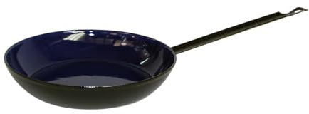 Riess, 0561-025, Bauernpfanne 30, Classic, Schwarz/Blau, 30 cm Durchmesser, Emaille, Bratpfanne, Emaillepfanne, traditionelle Form, Induktion