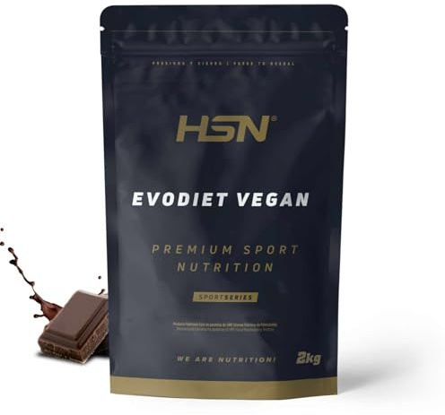 HSN Evodiet Vegan (Aislado de Proteína de Soja, Inulina y Glucomanano) | Chocolate 2Kg | Ideal para tomar antes de las comidas | No Contiene Dosificador | No-GMO, Vegano, Sin Gluten