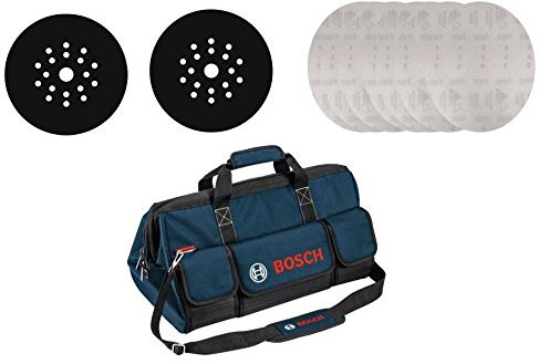 bosch 06159975L5 gips-set, sia slipskiva 7500 mellanskiva hantverkarväska, 153 delar